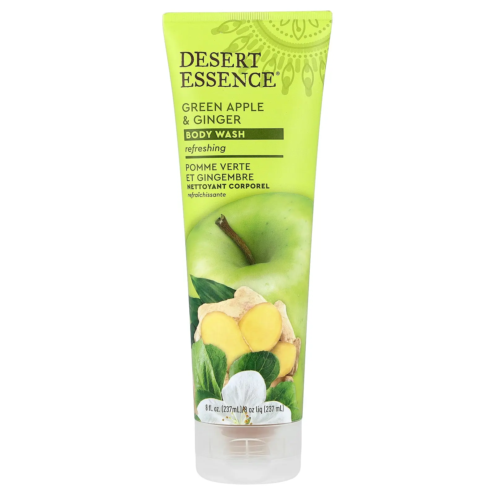 Desert Essence Body Wash, Green Apple & Ginger, 8 fl oz (237 ml)