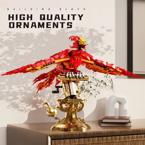 Harru Fire Phoenix Building Set, STEM Magic Potter Phoenix Collection Model for Adults, Collectible Model Toys Gifts for Adults Fans