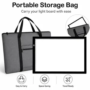 Portable LED Tracing Light Board Set with Storage Bag, 14x10.2in Slim 0.2in Light Pad with Scale Markings, Even Brightness for Drawing, Writing, Diamond Painting (Art Supplies for Office & Creative Crafts)