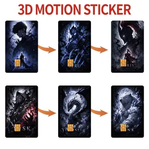 Solo Leveling Credit Card Sticker, 2-Pack 3D Motion Sticker Anime Debit CardSkin, Cute Kawaii Gift for Anime Fans, Vinyl Ultra SlimWaterproof Scratch-Resistant, Easy Apply & Remove Mitsuri Kanroji, Tanjiro Kamado, Muichiro Tokito
