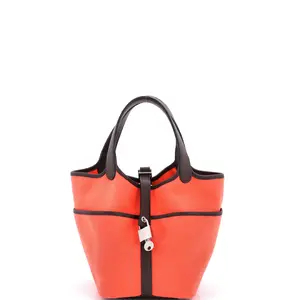 Pre-owned HERMÈS material Bucket Bags Hermes Cargo Picotin Lock Bag Canvas and Swift PM by Rebag