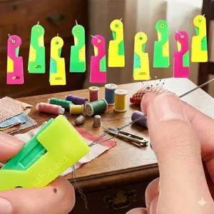 Automatic Threader for Sewing Machine - Quick Easy Needle Threading Tool with Anti-Slip Design, Universal Guide Fits Most Home Sewing Models, Reusable Time-Saving Sewing Accessory.