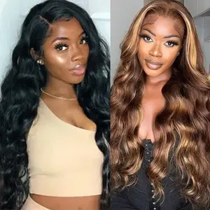 [Combo sale 30"&30"] buy 1 get 2 wig" 22 Inch13x4 Body Wave Hair Lace Front Wigs + 13x4 22Inch Body wave 4/27 Human Hair Hair PrePlucked HD Transparent Lace Frontal HumanHair Wigs 180% Density