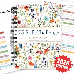 (Realeasing price) 75 Soft Challenge for Women Journal (2026 Edition) – 75-Day Habit Tracker, Daily + Weekly Reviews, Check-Ins & Certificate