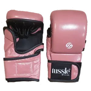 Tussle Hybrid MMA Training Gloves for Women - Padded Open Hand Gloves, LX Leather Hybrid Kickboxing Gloves for Females -  MMA Sparring Gloves for Muay Thai & Martial Arts - Youth MMA Gloves