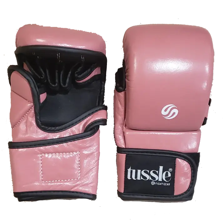 Tussle Hybrid MMA Training Gloves for Women - Padded Open Hand Gloves, LX Leather Hybrid Kickboxing Gloves for Females -  MMA Sparring Gloves for Muay Thai & Martial Arts - Youth MMA Gloves