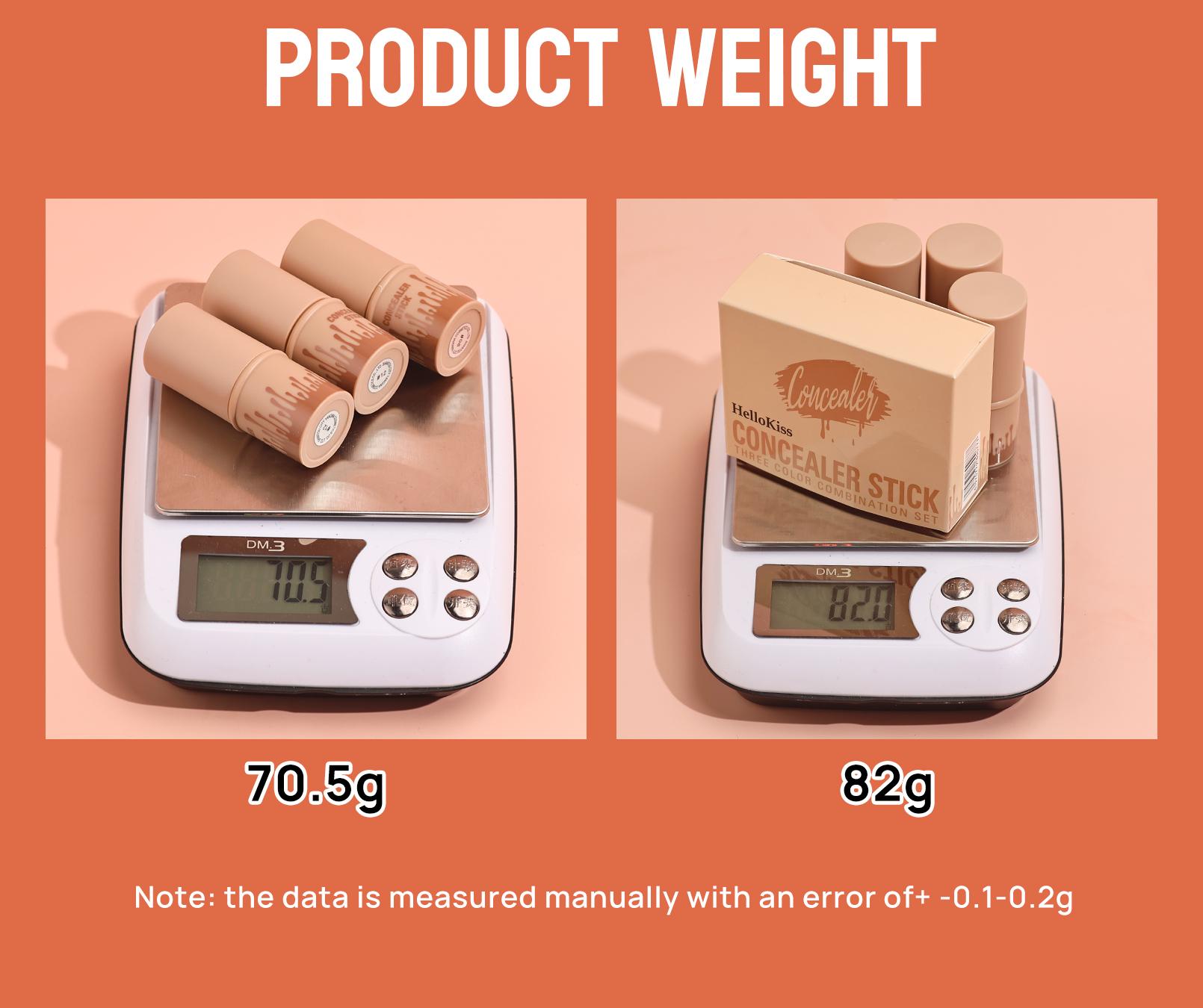 HelloKiss 3-Piece Contour Stick Set Highlight Contour Blush Stick Cream Blush for All Skin Tones Makeup Cosmetic Long-Lasting Transfer-Proof Buildable Formula - Blend, Brush