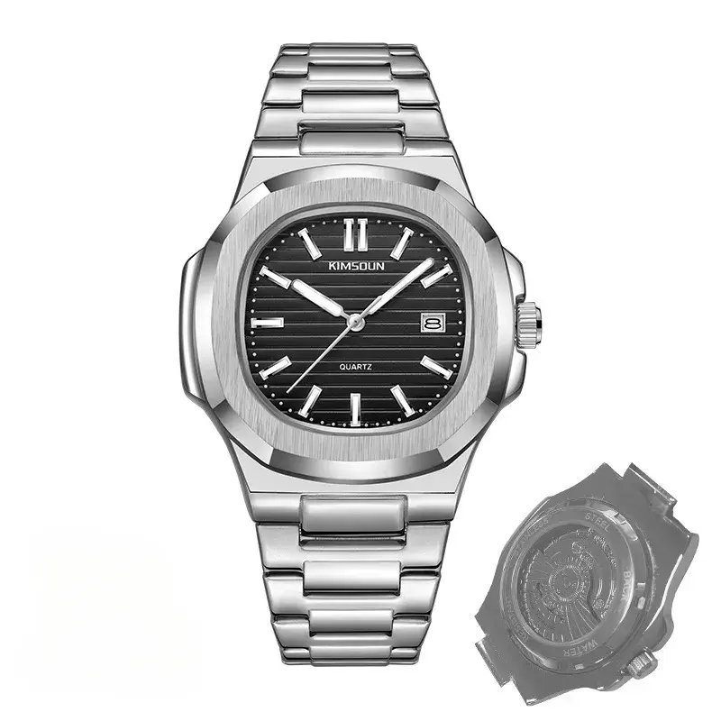 Truehour New Nautilus Men's Analog Quartz Business Wristwatch, Classic Casual Fashionable Timepiece (Buy 3 Get 1 Free), Oval Face, Clasp