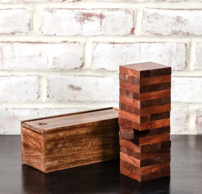 Mango Wood Jenga Game Mango Wood Jenga Game
