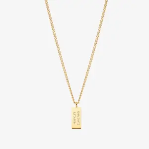 Custom Tag Necklace - Gold