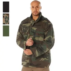 Rothco Vintage Camo M-65 Field Jacket Men's 100% Cotton Cold Weather Outerwear with Concealed Hood & Heavy Brass Zipper Menswear Camouflage Classic Cold Weather Jackets Men’s Coats