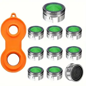 Water Saving Faucet Aerator, 10/5pcs Replaceable Filter Faucet Aerator, Splash-free & Noise-reducing Faucet Aerator for Bathroom Taps
