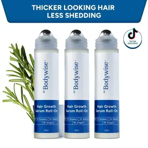 Advanced Hair Density Roll-On Serum 25 ml | 5% Saw Palmetto, 3% Rosemary,1% Caffeine Herbasome & 3% Fenugreek | Scalp Serum for Reduced Hair Fall | Men & Women