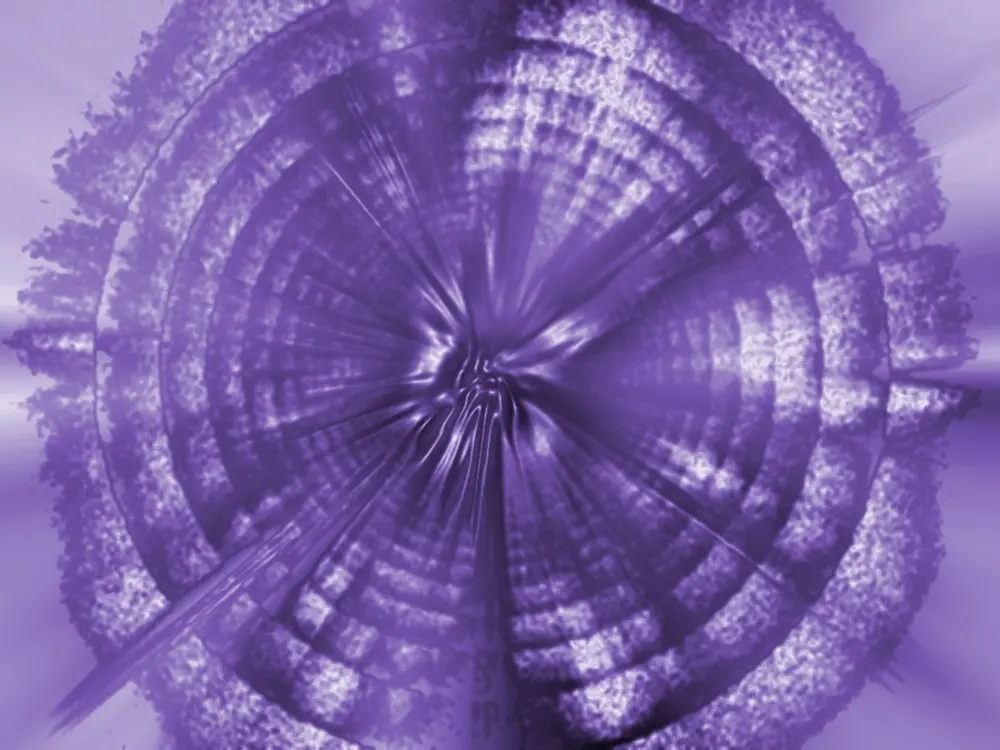 Posterazzi DPI1769124LARGE Purple Circle Wall Poster Print by Tim Antoniuk, 32x24 in Large Size, Home Decor, Room Decor, Ideal Gift for Home Supplies