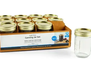 8 oz Airtight Glass Regular Mouth Canning Jars (12 Count) Containers Kitchen