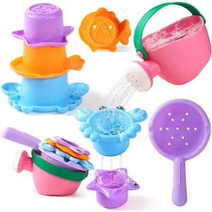 Baby Bath Toys for Kids Ages 1-3 5 PCS Toddler Bath Toys Mold Free for 2-4 Bathtub Sand Beach Pool Water Toddler Toys & Christmas Birthday Gifts (Color Random)