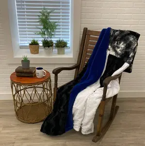 Thin Blue Line Flag Minky Mama With Seal on the Back