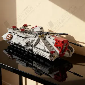 Mooxi Space Wars Military Building Blocks Set Tank Fighter Spaceship Armored Vehicle MOC Bricks Compatible Figures Toy Kids Gift