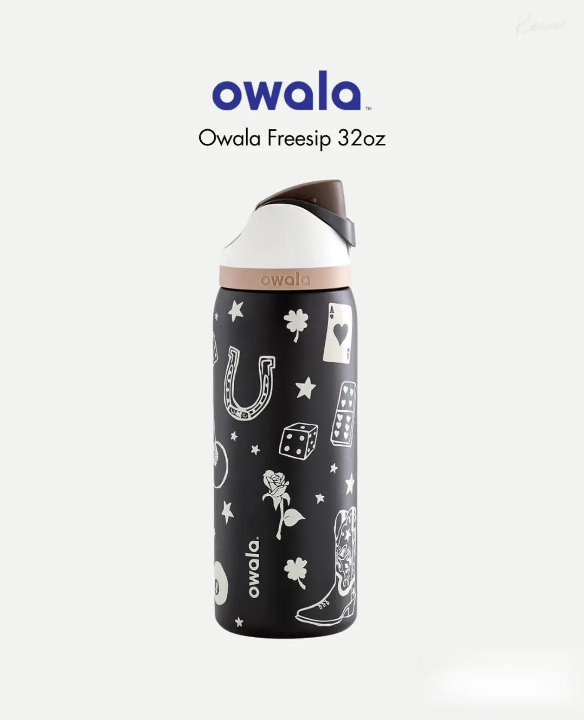 The Owala FreeSip insulated bottle features a 32oz capacity and is crafted from 304 stainless steel. It is leak-proof, lightweight, and durable—combining practicality with style—making it perfect for commuting, workouts, and outdoor activities.
