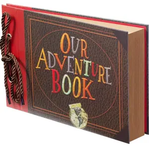 Scrapbook Photo Album,Our Adventure Book Scrapbook, Embossed Words Hard Cover Movie Up Travel Scrapbook for Anniversary, Wedding, Travelling, Baby Shower, etc (Adventure Book)