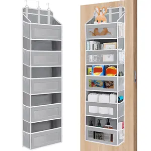 Over The Door Organizer Storage – 5-Tier Hanging Storage Rack with 10 Large Pockets, Anti-Tilt Design, Heavy Duty 44 lbs Capacity for Bedroom, Bathroom, Dorm, Baby Products, Back to School Essentials Hangable