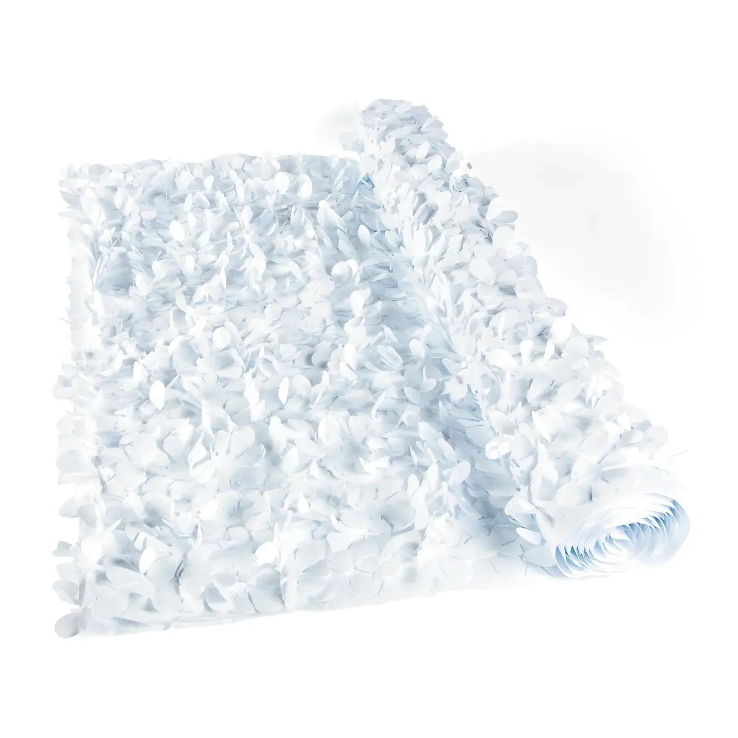 3 Ft. x 15 Ft. White Floral Sheeting Vinyl Backdrop