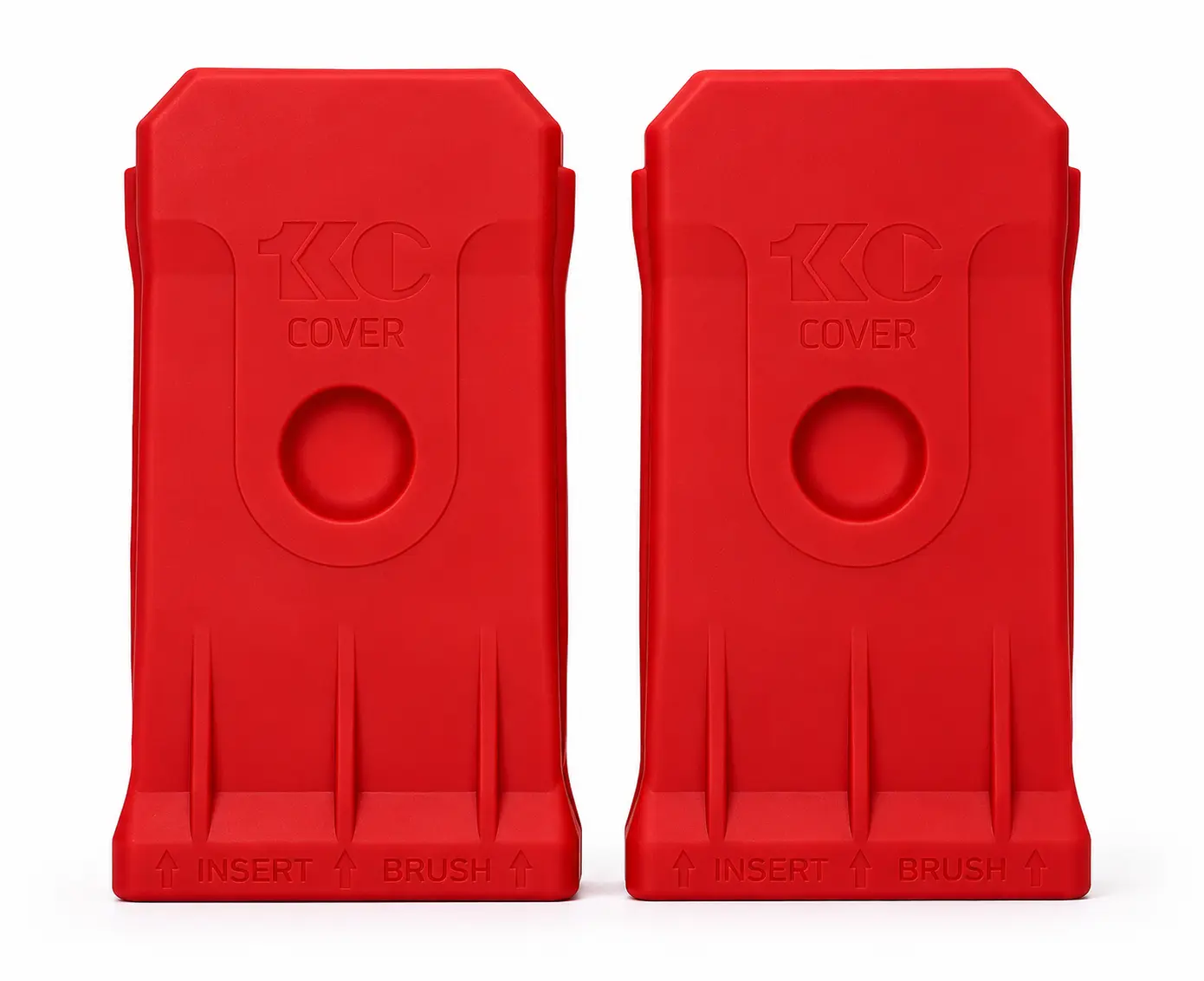 1KCover Premium Silicone Paint Brush Covers — Red Set of 2
