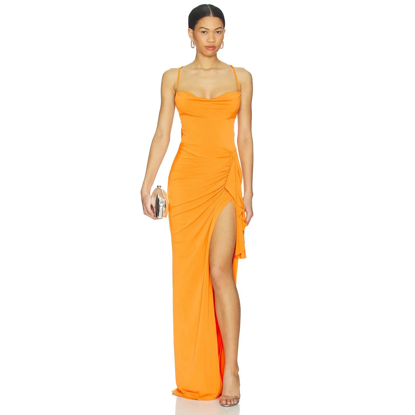 Katie May So Juicy Gown in Orange Sorbet