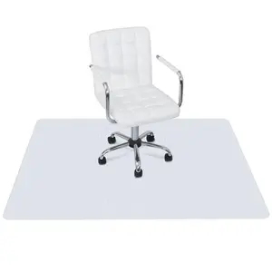 Zenstyle 60x46" Office Chair Mat for Carpet Non-slip PVC Floor Protector Chair Mat White