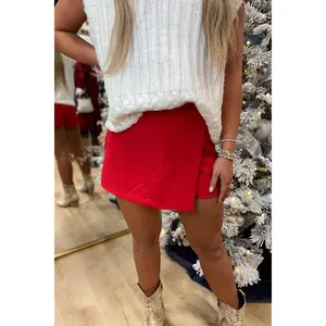 Walk Away Skort Red