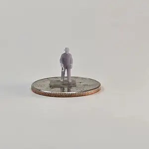 N Scale Farmer with Scythe – 12mm Harvest Scene Figure