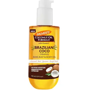 Palmer's Coconut Oil Formula Brazilian Coco Firming Body Oil with Vitamin E, 6.5 Fl Oz, Helps with Skin Tightening & Firming of Bum, Bust & Belly, Provides 48Hr Moisture, Dermatologist Approved