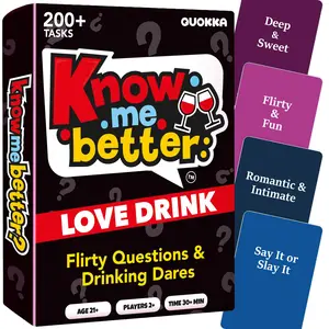 QUOKKA Couples Dedicated Deck Card Game - Love Dare Drink, Spicy Date Night Game with Flirty Questions, Playful Challenges