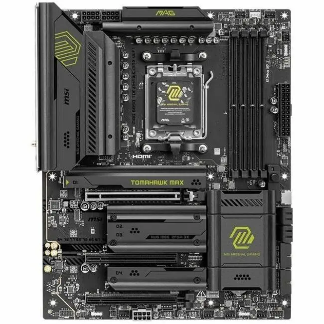 MSI MAG B850 Tomahawk MAX WiFi Motherboard - ATX Form, Socket AM5, AMD B850 Chipset, WiFi Built-In