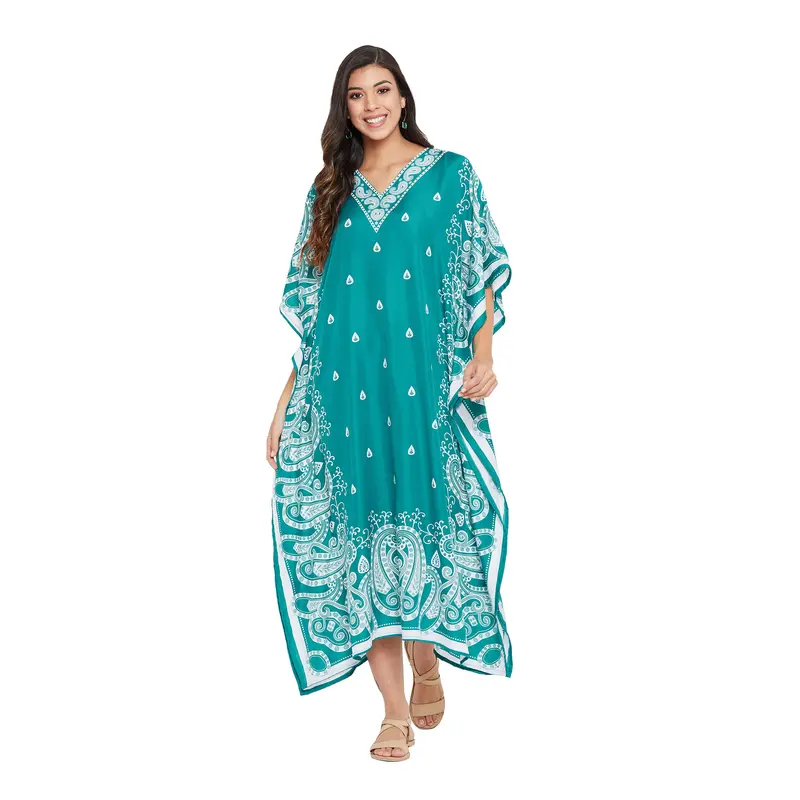 gypsie blu dress Lady Print Kaftan - Plus Size Summer & Casual Dress 1X-3X main image 1