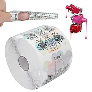 Self-Adhesive Nail Gel Forms for Nail Art - Customizable Length Stickers for Extensions - Professional Quality Nail Extension Designs - Suitable for Salons or DIY Use