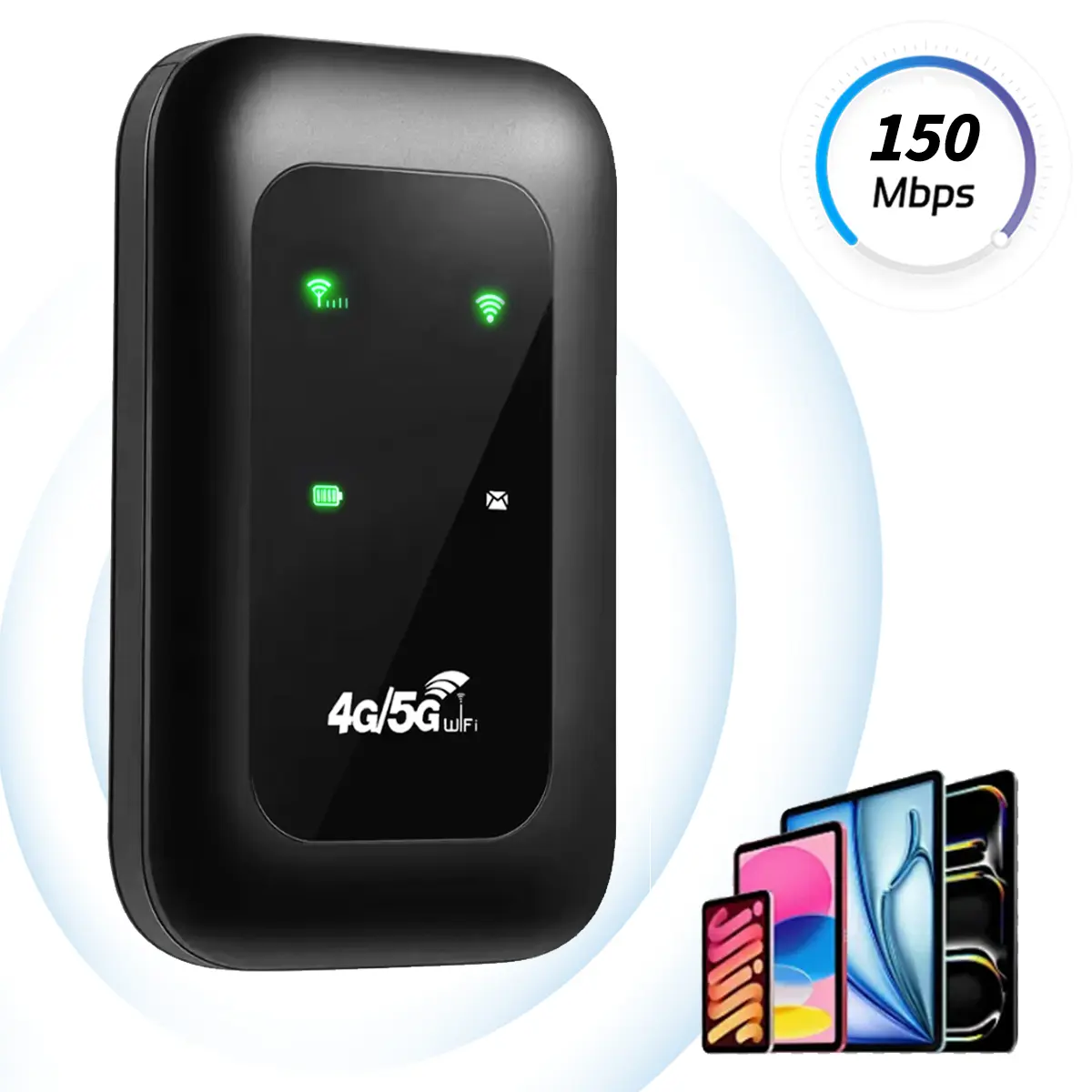 Portable Wifi Pocket Hotspot For Travel Mobile Hotspot Device Wireless Wifi Hotspot Portable Internet Hotspot Portable for Europe Travel Routers SIM Card Router Unlocked Hotspot Router Stability Hotspot Device for Home Office Travel