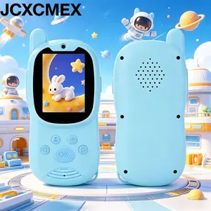 Video Walkie Talkie Set, Blue, with Camera, Adjustable Volume, Portable Voice Changer, Long Range Communication, Birthday Gift
