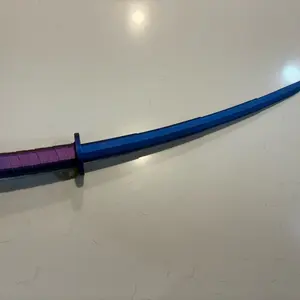 Gravity Retractable sword 3D printed Purple