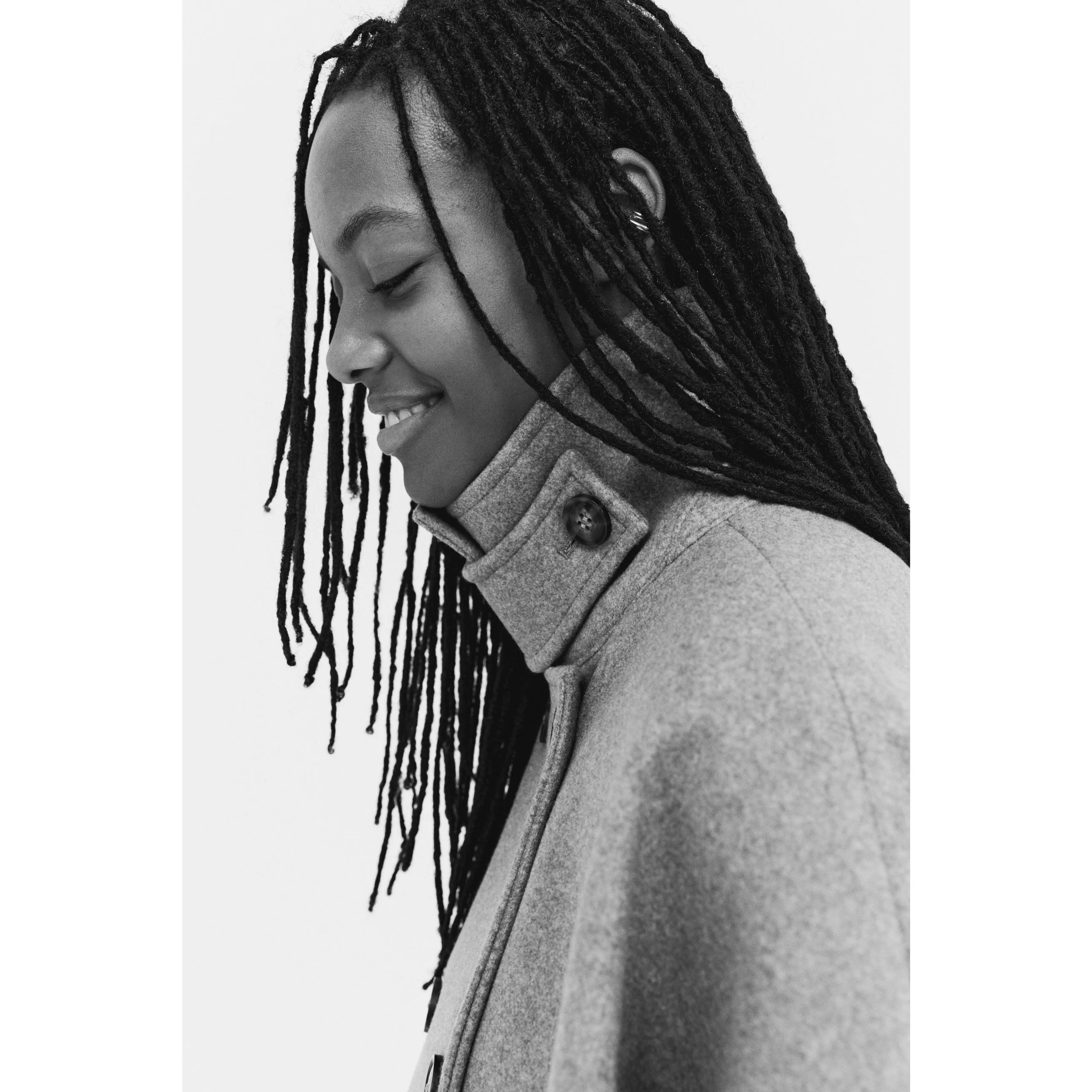 H&M Brushed cape jacket
