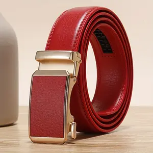 Good Genuine Leather Women's Business Belt Fashion Automatic Buckle Belt Personalized High end Belt Comfortable