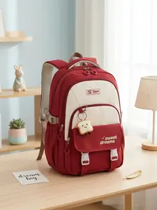 Cute School Backpack for Teens  | Large Capacity, Waterproof & Lightweight | Includes Toast Charm