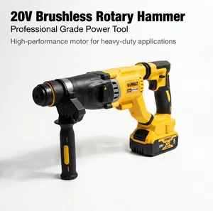 DEWALT DCH263 20V Max Brushless Cordless Rotary Hammer, Support Three Working Modes With 3.0J Impact Energy, Built In Vibration Reduction And Overload Protection,Suitable For Heavy Duty Drilling And Chiseling Construction Works.