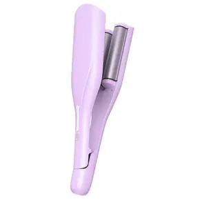 Romantic French Egg Curling Iron, Egg-Roll Hairstyle Water Ripple V-Shaped, Fast Heating, Adjustable Temperature, Hair Curler Crimper Styling Tools & Appliances with Multifunctions (Purple) Comfort
