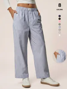 TFNOSIZE Women's Striped Wide-Leg Pants Elegant work and vacation pants Stylish and versatile