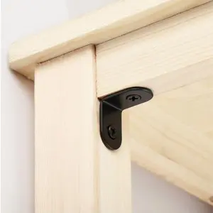 Corner Bracket with Screws, 1 Set L-shaped Furniture Fastener, Corner Connector for Connecting Wooden Shelves, Cabinets, Tables and Chairs