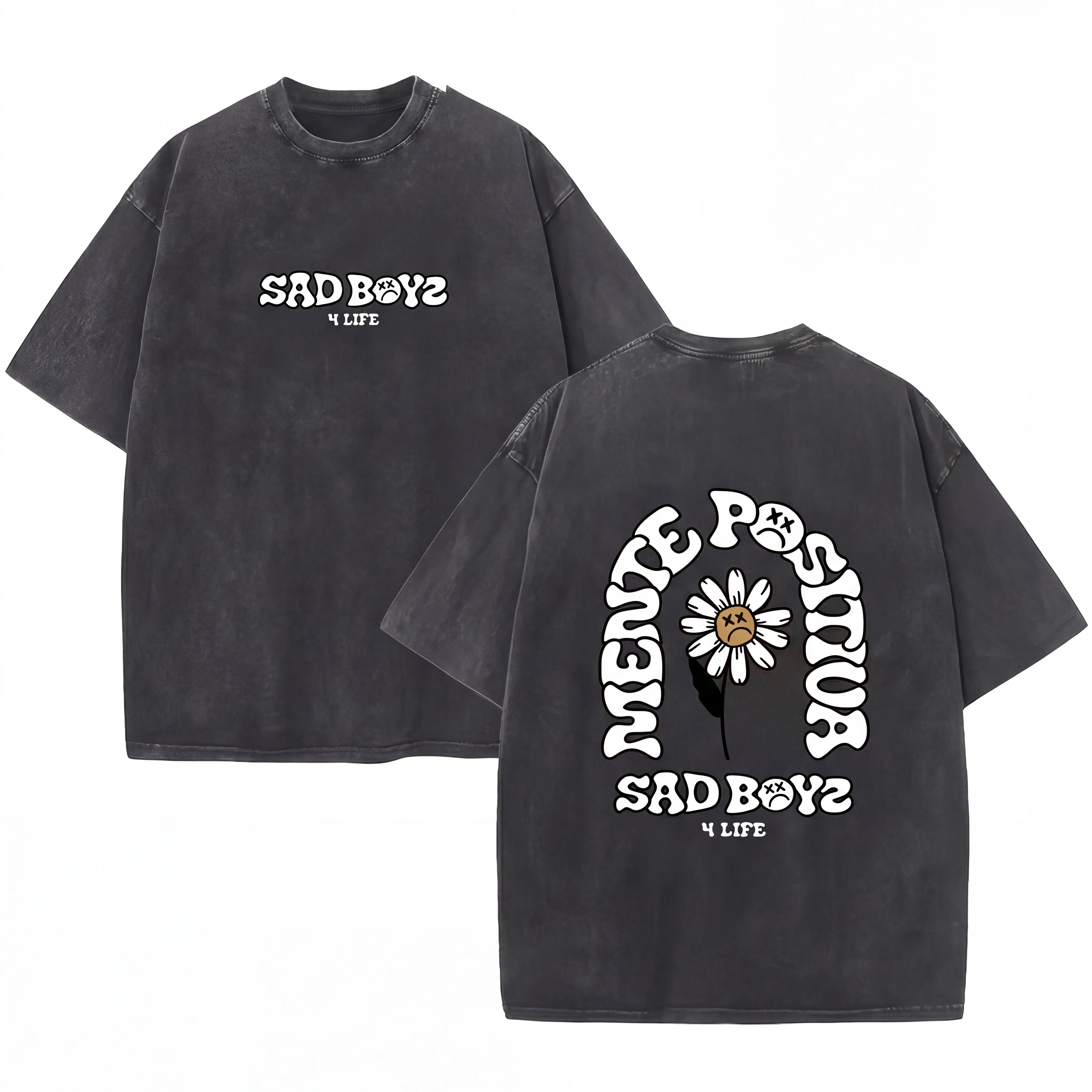MoodTees SAD BOYZ Vintage Washed Retro Cotton Graphic T-Shirt – American streetwear tee with SAD BOYZ print, casual short sleeves, crew neck, 100% soft breathable cotton, comfortable relaxed fit, trendy everyday wear, perfect for gifts and layering