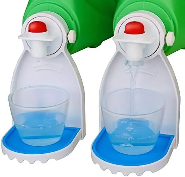 2 Pack Laundry Detergent Cup Holder Fabric Softener Drip Cup Holders Drip Catcher Tray with Fixing Screw Detergent Drip Catcher and Drip Tray Removable Silicone Pad