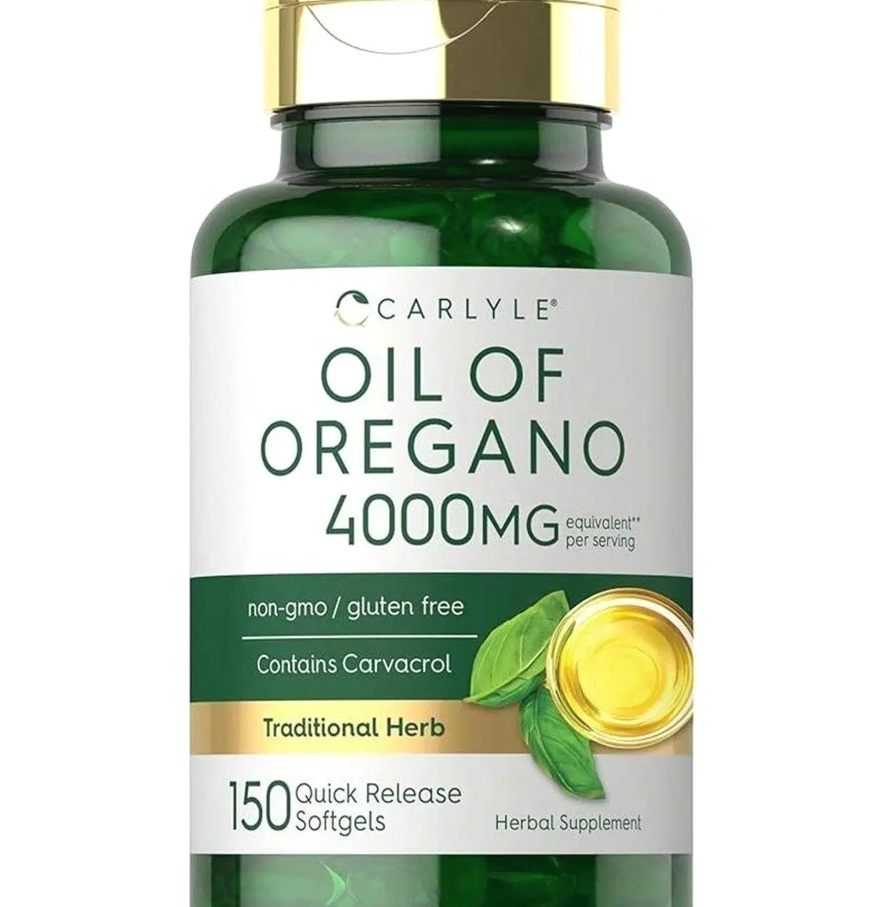 Carlyle Oregano Oil 4000mg Supplement | 150 Softgel Capsules | Contains Carvacrol | Non-GMO & Gluten Free Formula