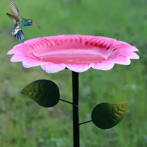 Rose Flower-Shaped Bird Bath Bowl, Outdoor Garden Bird Feeder, Garden Decoration, Perfect for Attracting Birds, Ideal Yard Decor, Bird Supplies